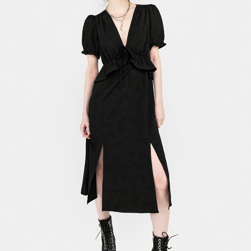 Disturbia Black Midi Dress